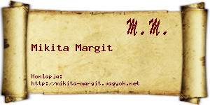 Mikita Margit névjegykártya